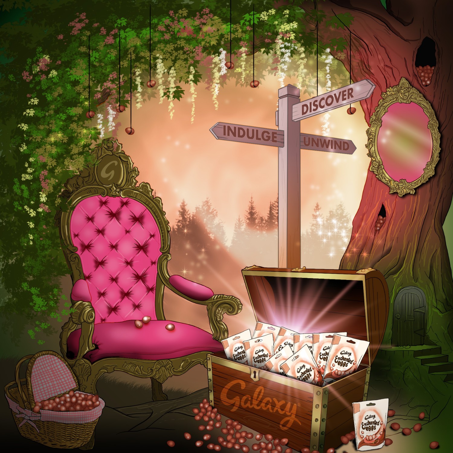 Galaxy's rose-gold enchanted egg hunt is a chocolate lover's dream