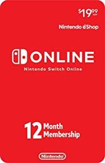 12-month Nintendo Switch Online membership 