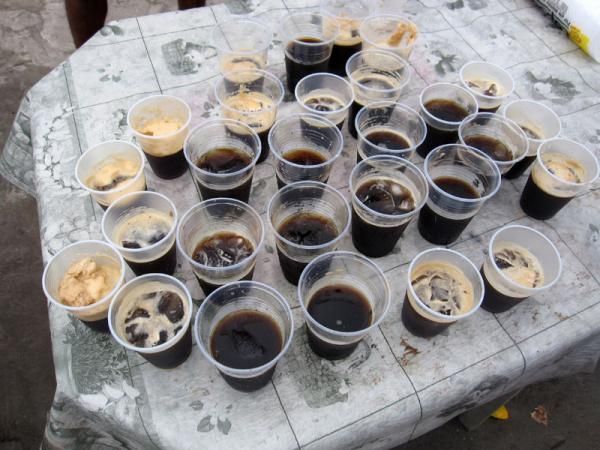 Coffee and coke aplenty.