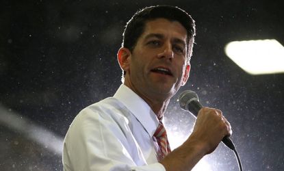 Ryan at a presidential campaign rally in October 2012.