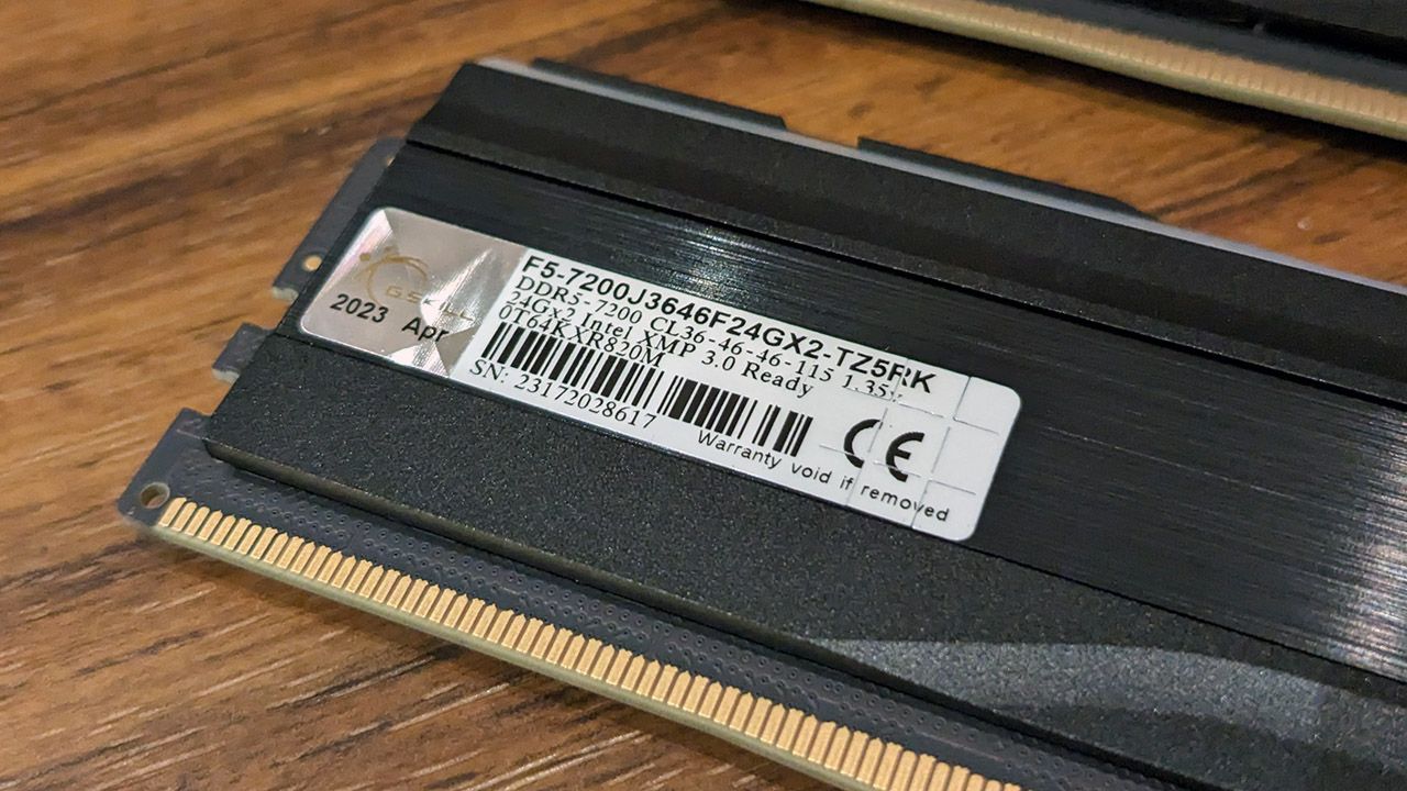 G.Skill Trident Z5 DDR5-7200 2x24GB module sticker