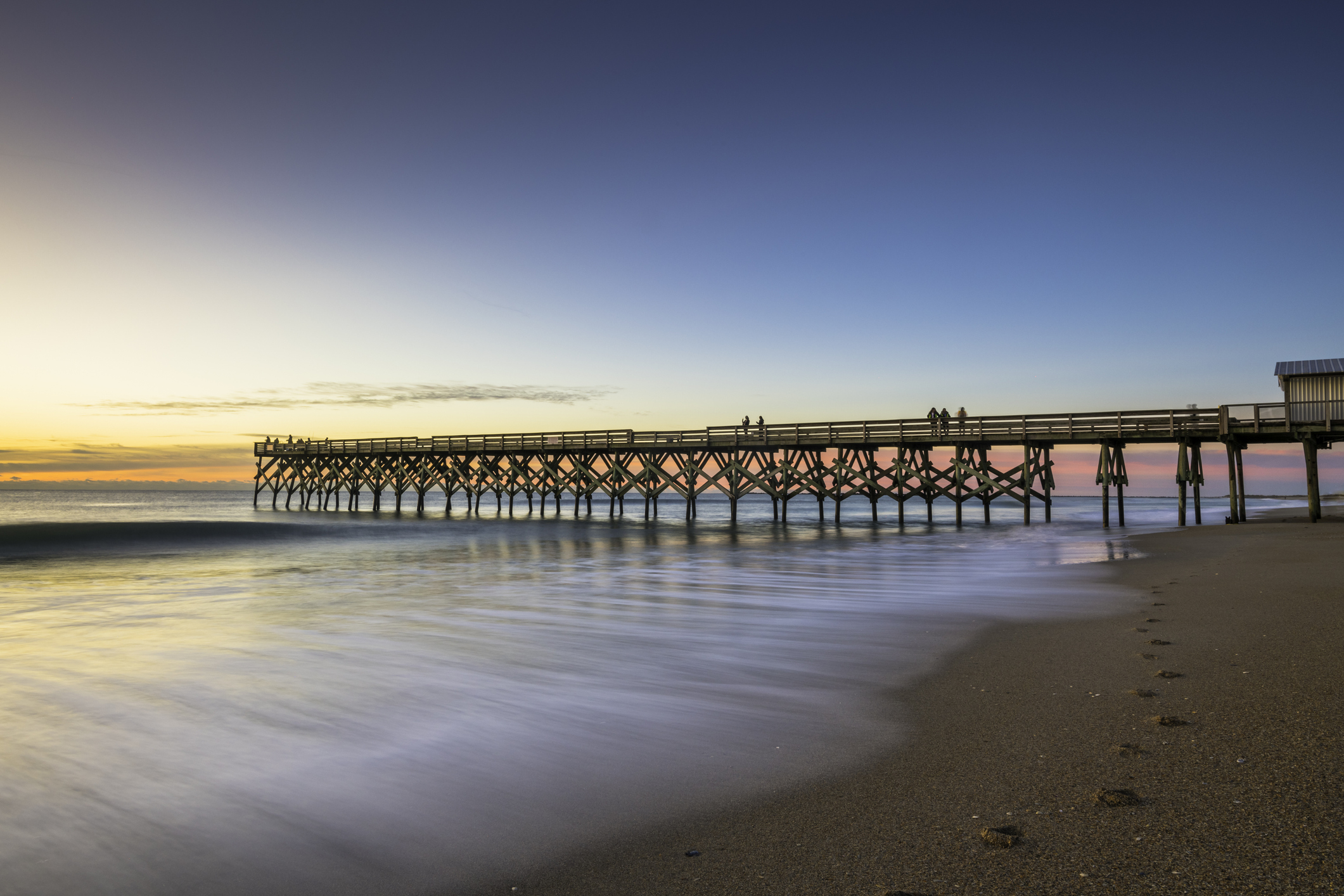 Sunrise at the Crystal Pier near Wilmington, NC