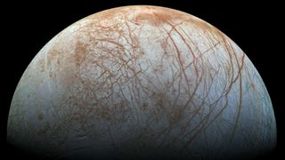 Europa as seen by the Galileo spacecraft in the late 1990s | Credit: NASA/JPL-Caltech/SETI Institute