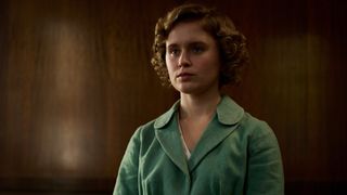 Eliza Scanlen in a green jacket as Violet in Dope Girls.