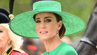 Catherine, Princess of Wales is seen during Trooping the Colour on June 17, 2023