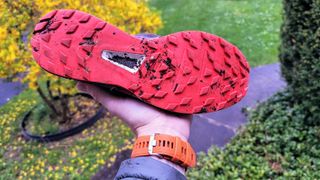 a photo of the outsole on the Salomon S/Lab Ultra 3