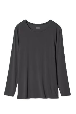 Heattech Crew Neck T-Shirt Long Sleeve