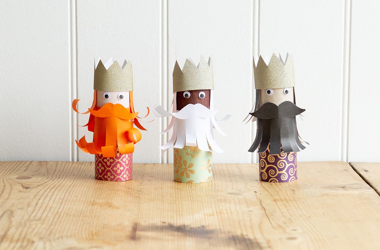 How to make the three kings from toilet roll