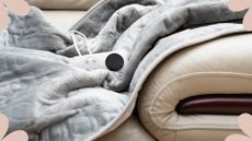 picture of electric blanket on top of sofa