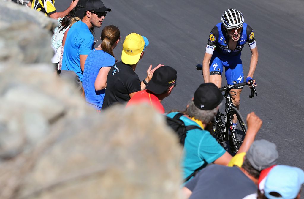 Dan Martin (Etixx-QuickStep) pushes it to the line