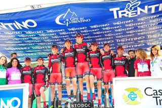 The BMC team won in Trentino's opening team time trial in 2012