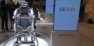 A photo of LG's wearable robot