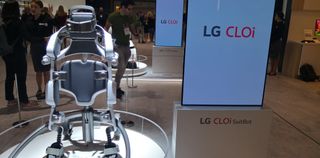 A photo of LG&#039;s wearable robot