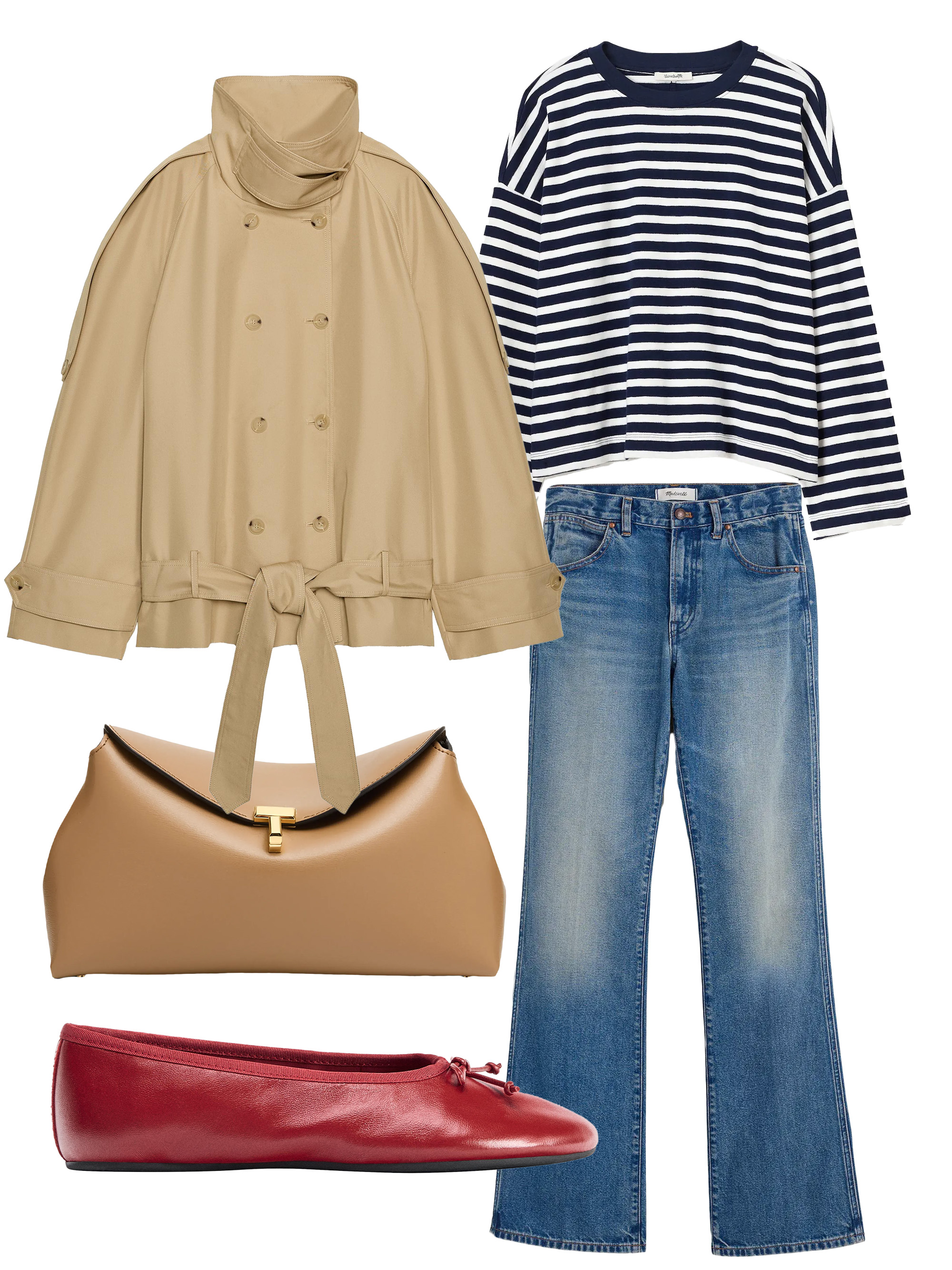Stripe tee and jeans outfit