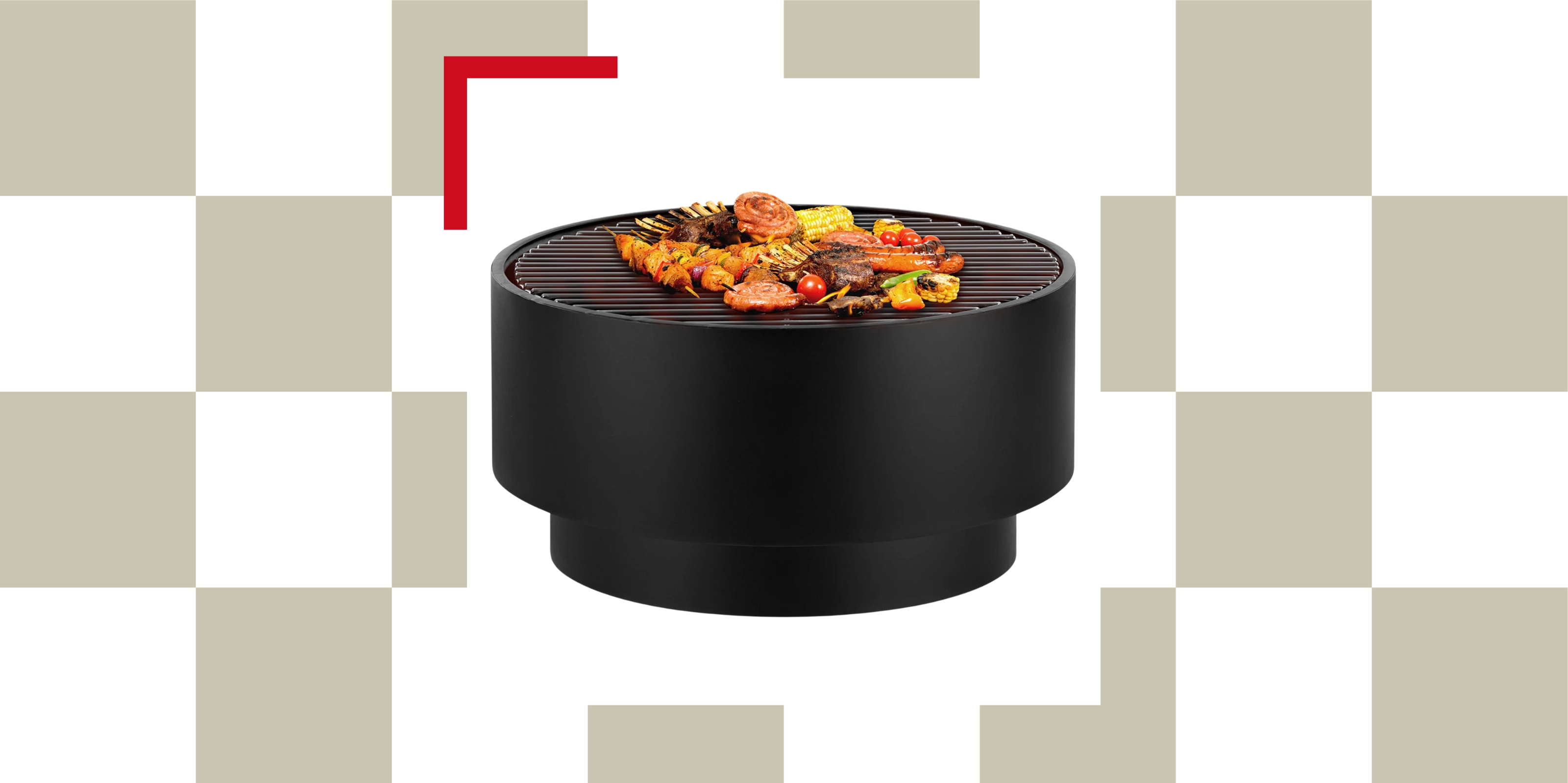 firepit and grill on a background