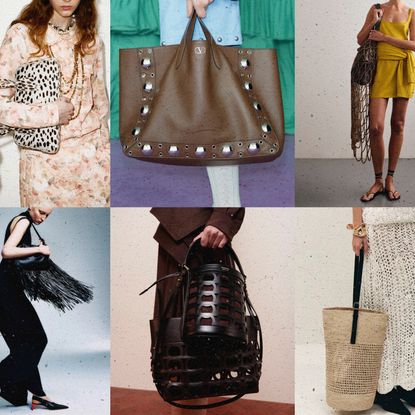 the summer 2025 bag trends at By Malene Birger, No 21, Valentino, Kallmeyer, Rabanne, Sportmax, Ferragamo, Khaite