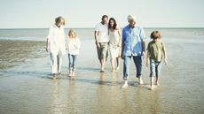 A multigenerational family on vacation.