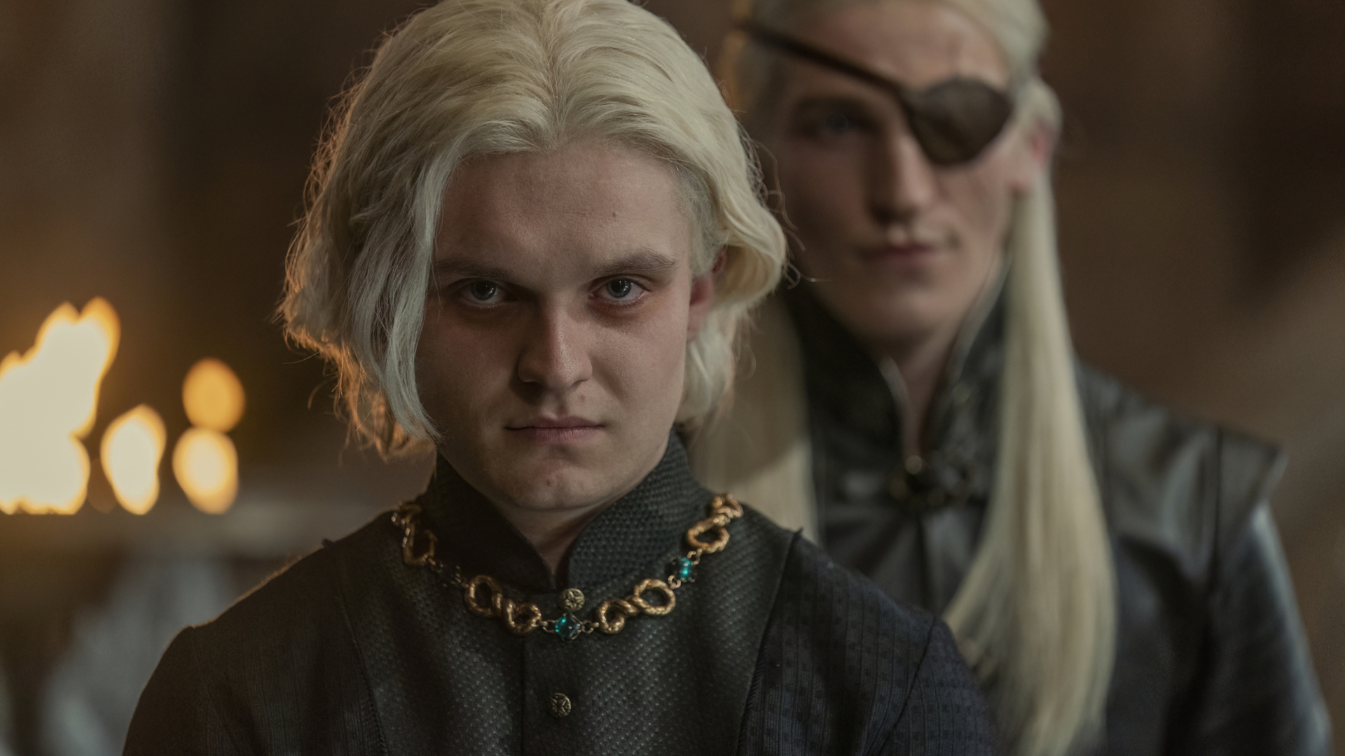 Tom Glynn-Carney and Ewan Mitchell in House of the Dragon