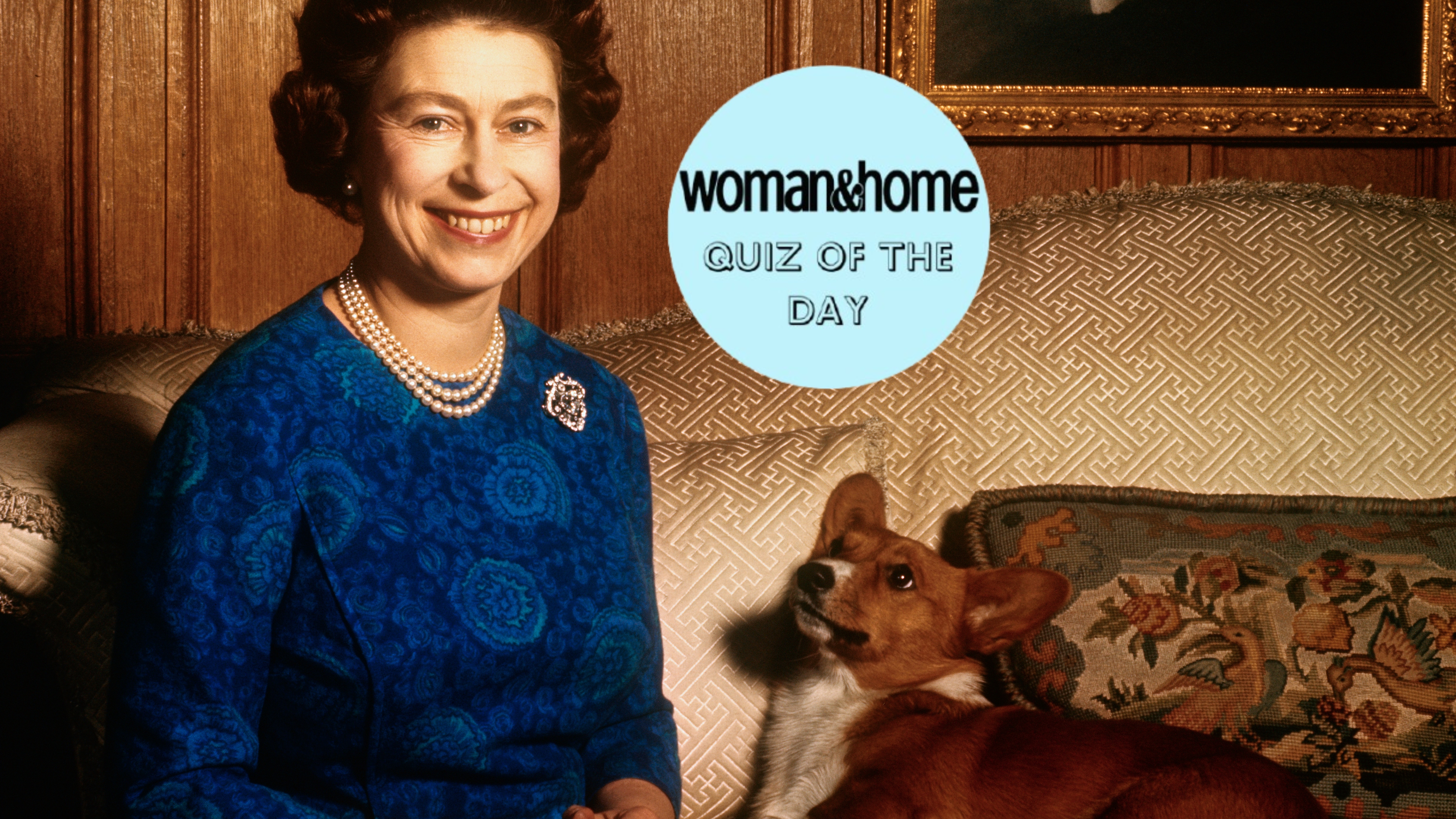 Queen Elizabeth II and her corgi 