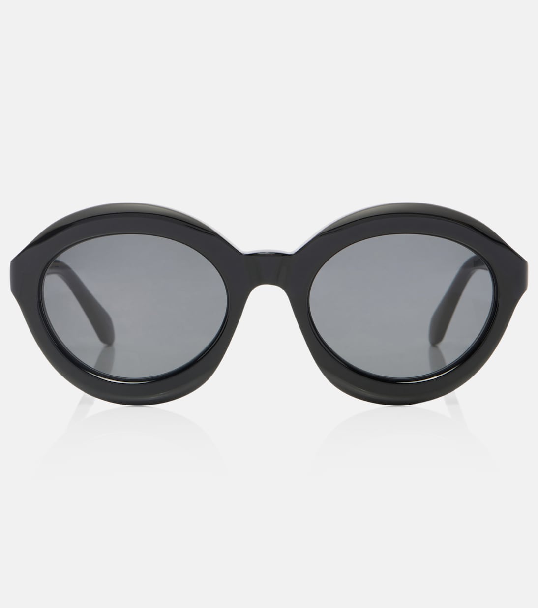 Black Letter Logo Round Sunglasses - Alaia