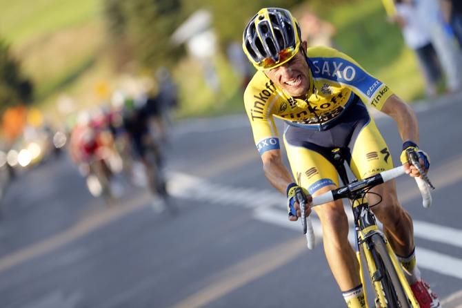 Rafal Majka (Tinkoff - Saxo) makes his winning move over the final climb