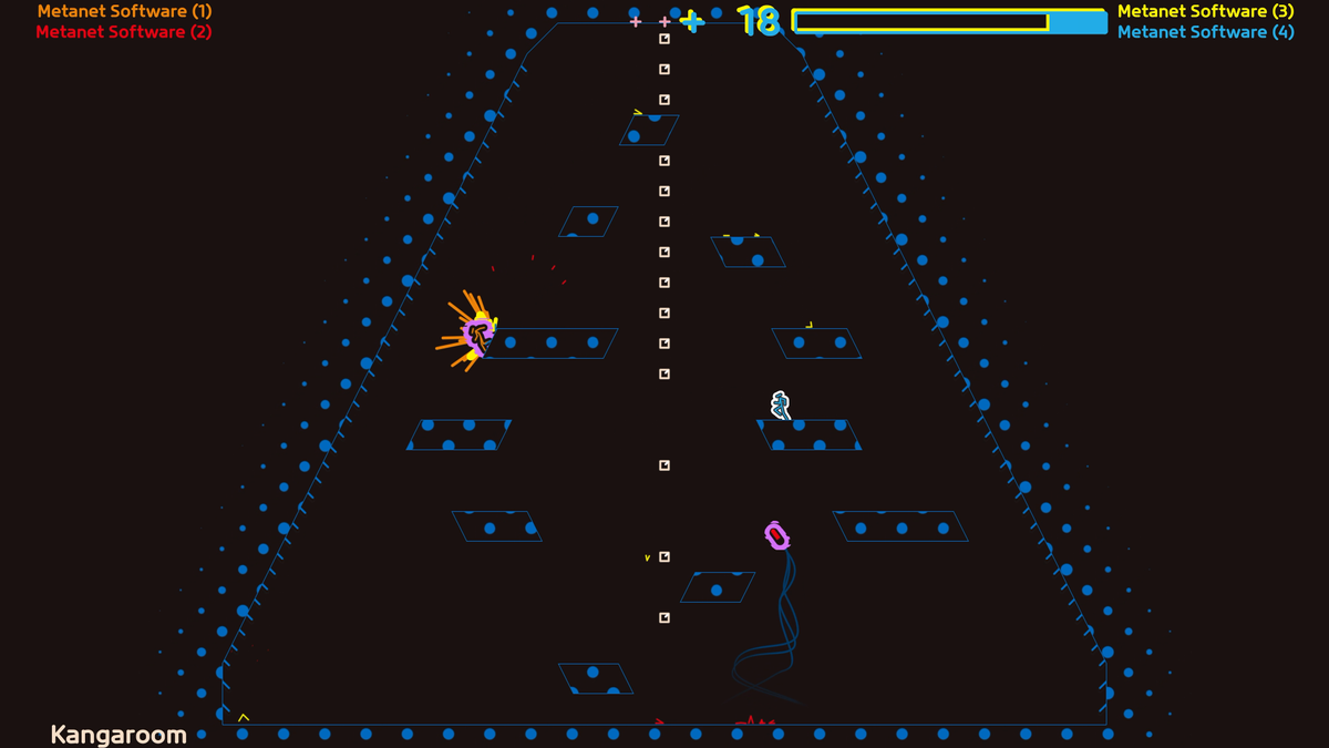A platforming gauntlet from the game N Plus Infinity Times Two