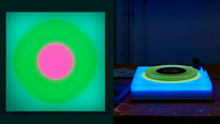 Brian Eno lightbox compared to the vinyl player