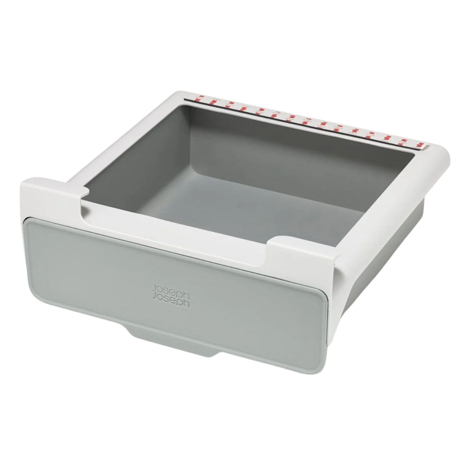 A gray under-shelf drawer add-on