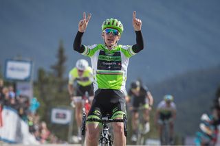 Tom-Jelte Slagter (Cannondale) crosses the line for his second stage win in a row