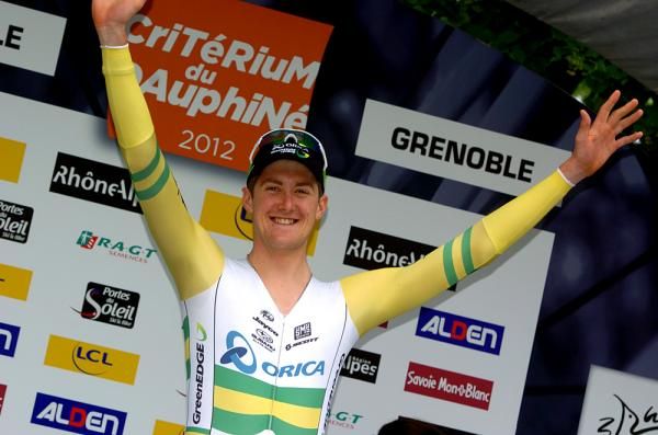 Luke Durbridge (Orica GreenEdge) winner of the prologue in Grenoble at the 2012 Criterium du Dauphine