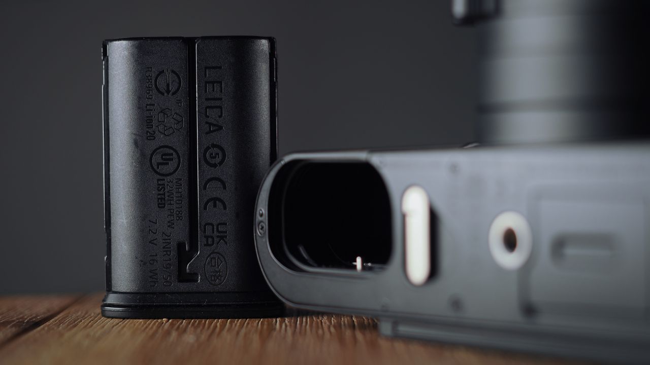 Leica Q3 Monochrom on a wooden surface