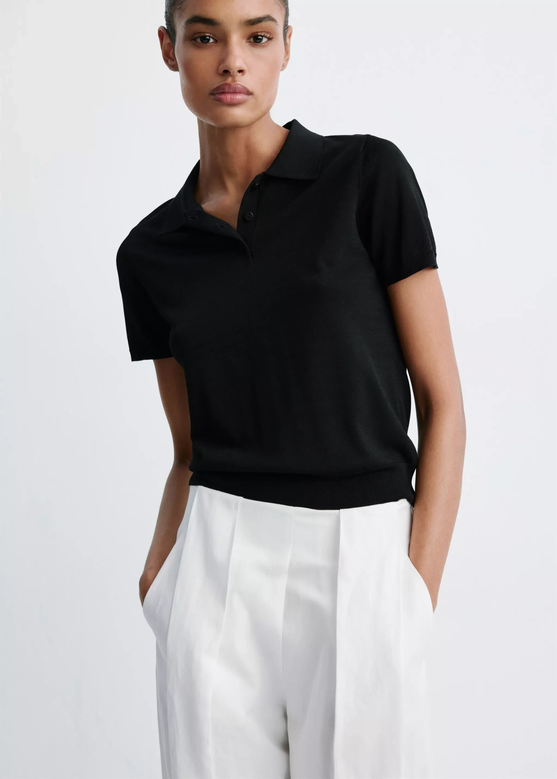 Fine Knit Polo Neck Sweater - Women | Mango Usa