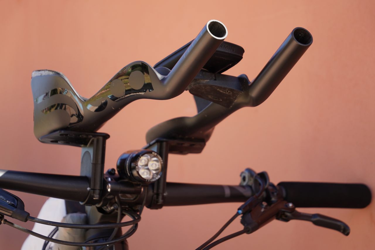 Image shows the tech on one of the bikes being ridden at the 2023 Atlas Mountain Race