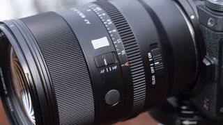 Closeup of the Viltrox AF 85mm F1.4 Pro lens's controls