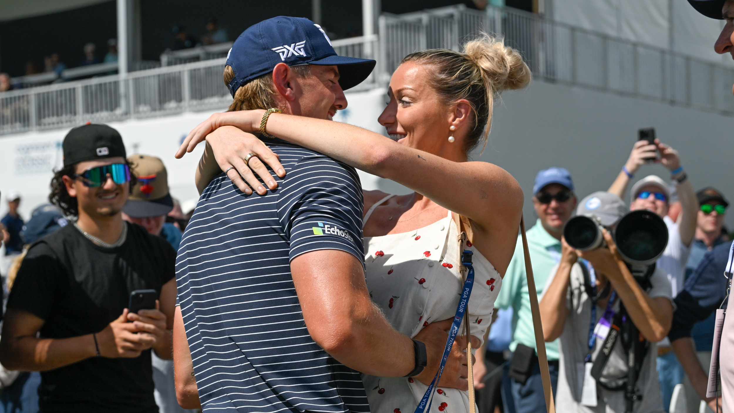 Jake Knapp and Makena White at the Cognizant Classic 