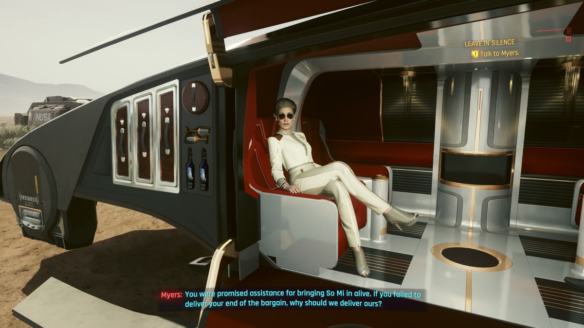 Cyberpunk 2077: Phantom Liberty endings - Myers