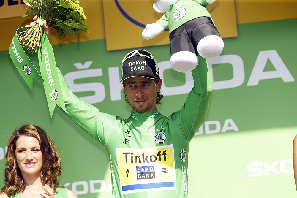 Peter Sagan (Tinkoff-Saxo) in the green jersey