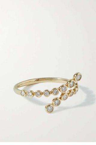 Stone and Strand 10-Karat Gold Diamond Ring