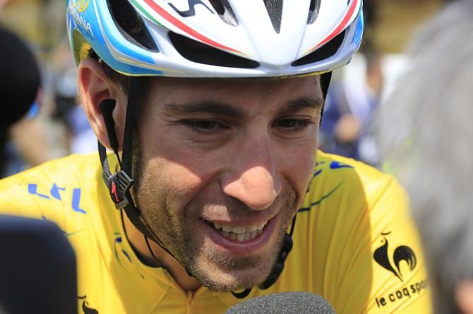 Vincenzo Nibali (Astana) in the maillot jaune