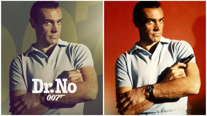 James Bond poster with the gun removed