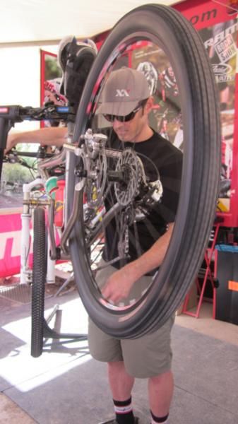 Mike on the clock at the Roc d'Azur