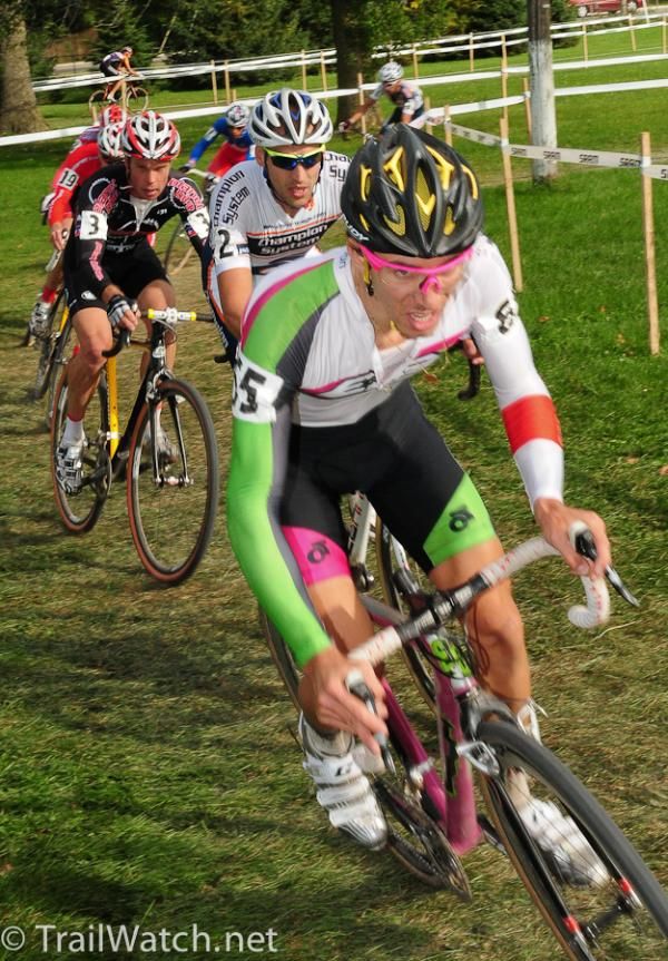 Luca Damiani (Italy) leading the battle for third place with one lap to go