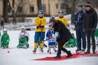 Kate Middleton playing ice hockey in Sweden, 2018
