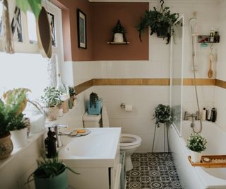 Plants in bathroom