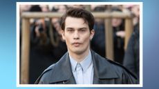 Nicholas Galitzine is seen at Fendi show during the Milan Fashion Week Menswear Fall/Winter 2023/2024 in Milano, Italy