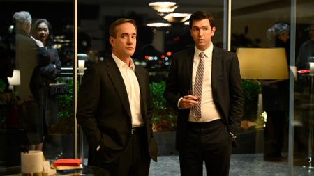 Matthew Macfadyen and Nicholas Braun in Succession season 4