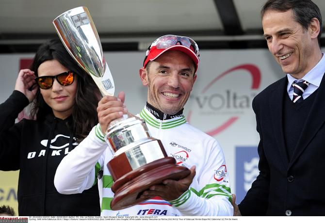 Joaquim Rodriguez (Katusha) in the leader's jersey at Volta Ciclista a Catalunya