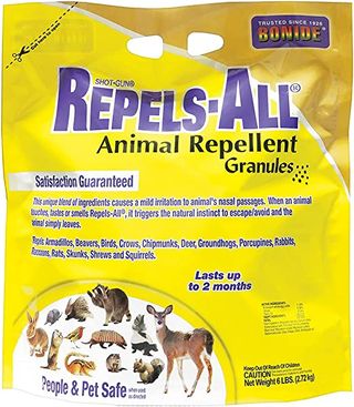 A packet of animal repellent granules