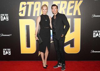 Rebecca Romijn and Jerry O'Connell at 'Star Trek Day' 2021