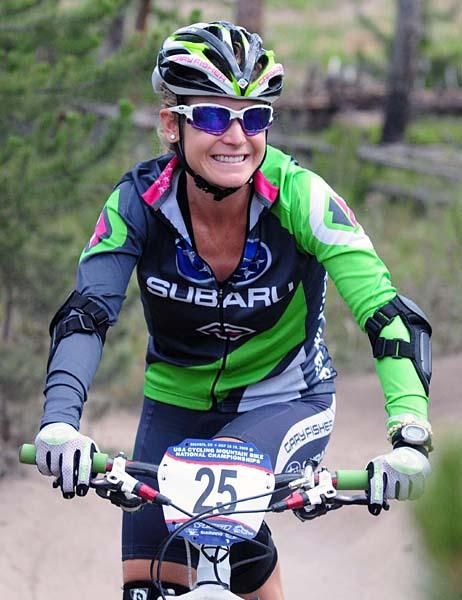 Willow Koerber (Gary Fisher/Subaru) lost a shoe at the start when someone stepped on it
